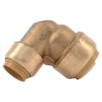 3/4 in. x 1/2 in. Push-to-Connect Brass 90-Degree Reducing Elbow Fitting