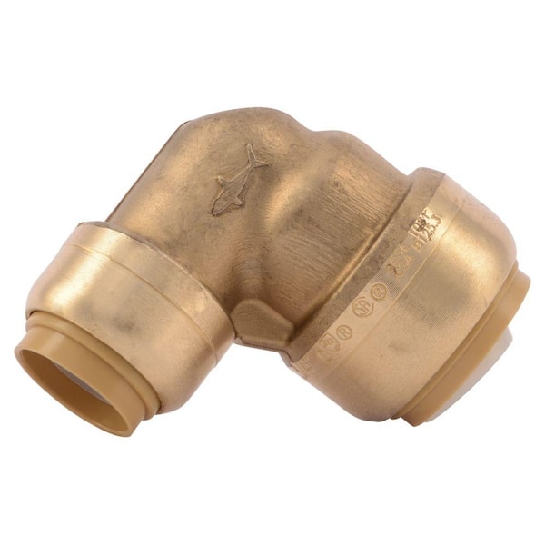 SharkBite 3/4 in. x 1/2 in. Push-to-Connect Brass 90-Degree Reducing Elbow Fitting