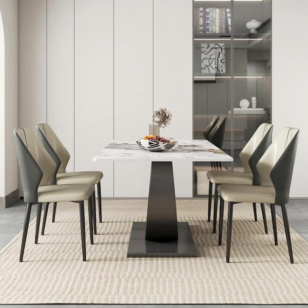 Magic Home 63 in. Pandora Rectangular Sintered Stone Tabletop