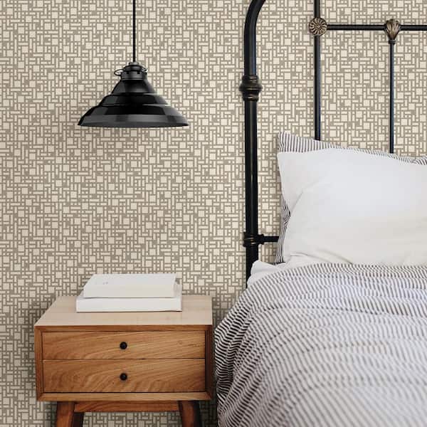 56.4 sq. ft. Bento Taupe Geometric