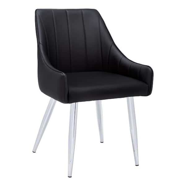 Unbranded Black with Chrome Dining Chairs