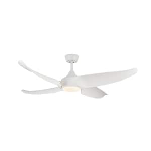 Coronado 56-in 1 Light Matte White Integrated LED Smart Ceiling Fan