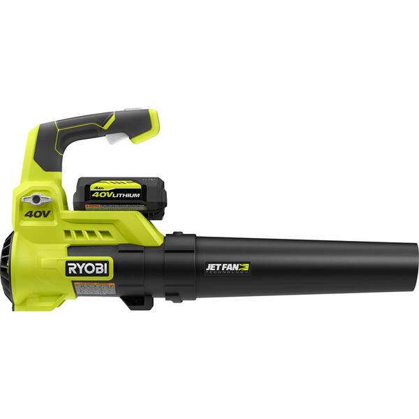 Inspector Predecessor bitter RYOBI 40V 110 MPH 525 CFM Jet Fan Leaf Blower and 10 in. Pole Saw with 4.0  Ah Battery and Charger RY40480VNM-PS - The Home Depot
