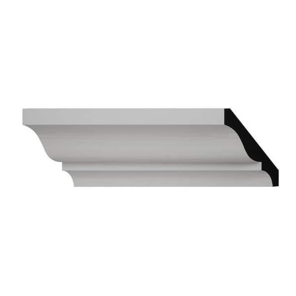 Ekena Millwork WM49 2.09 in. D x 3 in. W x 6 in. L Wood (Finger-Joint Pine) Crown Moulding Sample