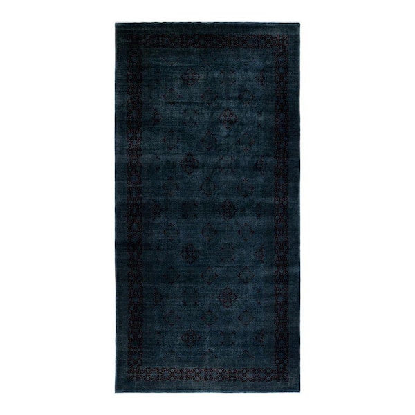 Overdyed Gray 10 ft. x 20 ft. Solid Wool Indoor Area Rug