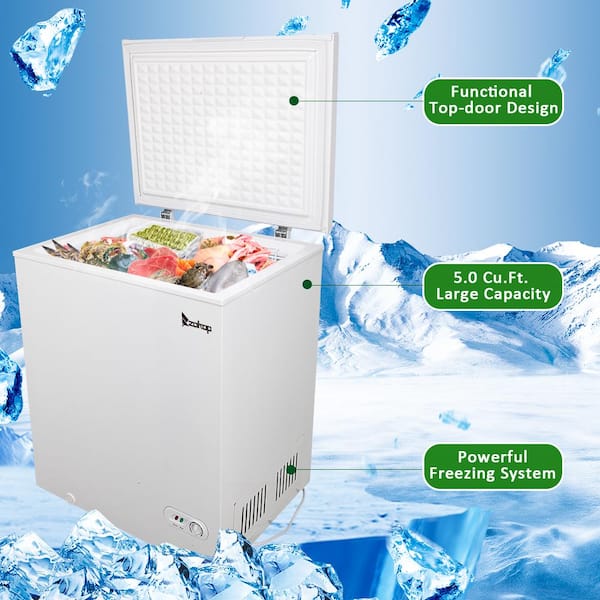 GE 5.0 Cu. Ft. Garage-Ready Chest Freezer White FCM5STWW - Best Buy