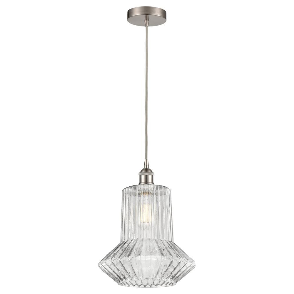 Springwater 60-Watt 1-Light Brushed Satin Nickel Standard Mini Pendant Light with Clear Glass Shade, No Bulbs Included price history on PriceWatchPro