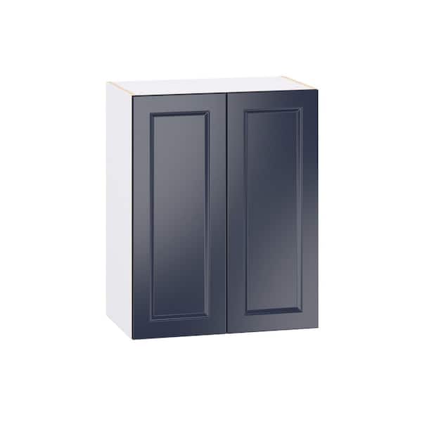 J COLLECTION Laramie 24 in. W x 14 in. D x 30 in. H Assembled Wall Kitchen Cabinet in Painted Blue