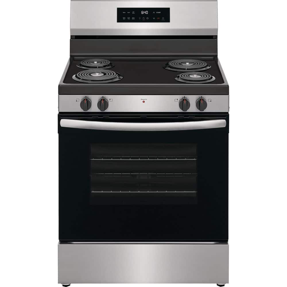 30 in. 4 Burner Free-Standing Electric Range in Stainless Steel with One-Touch Self Clean price history on PriceWatchPro