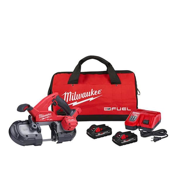 Milwaukee M18 FUEL 18V Lithium-Ion Brushless Cordless Compact Bandsaw Kit with Two 3.0 Ah High Output Batteries
