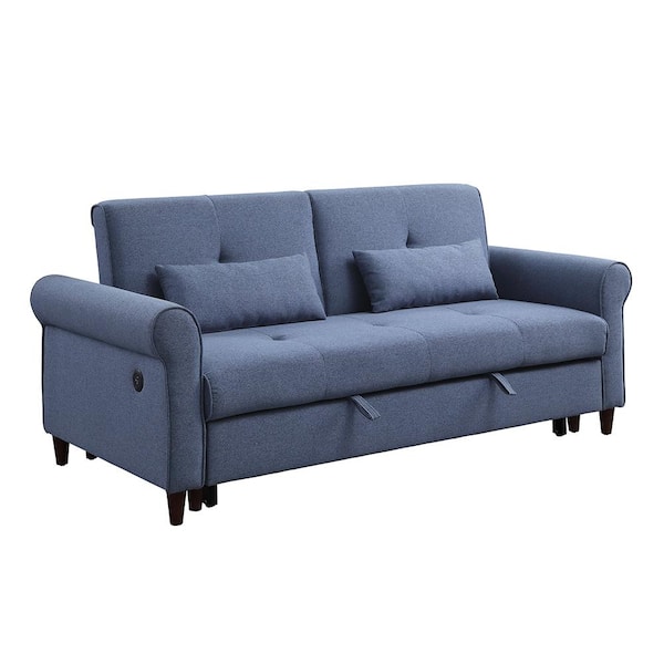 Acme Furniture Nichelle Blue Fabric Sleeper Sofa