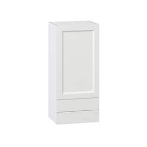 18 in. W x 40 in. H x 14 in. D Alton Painted Bright White Recessed Assembled Wall Kitchen Cabinet with 2-Drawers