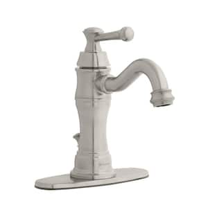 Warnick Single-Handle Single-Hole High-Arc Bathroom Faucet in Brushed Nickel