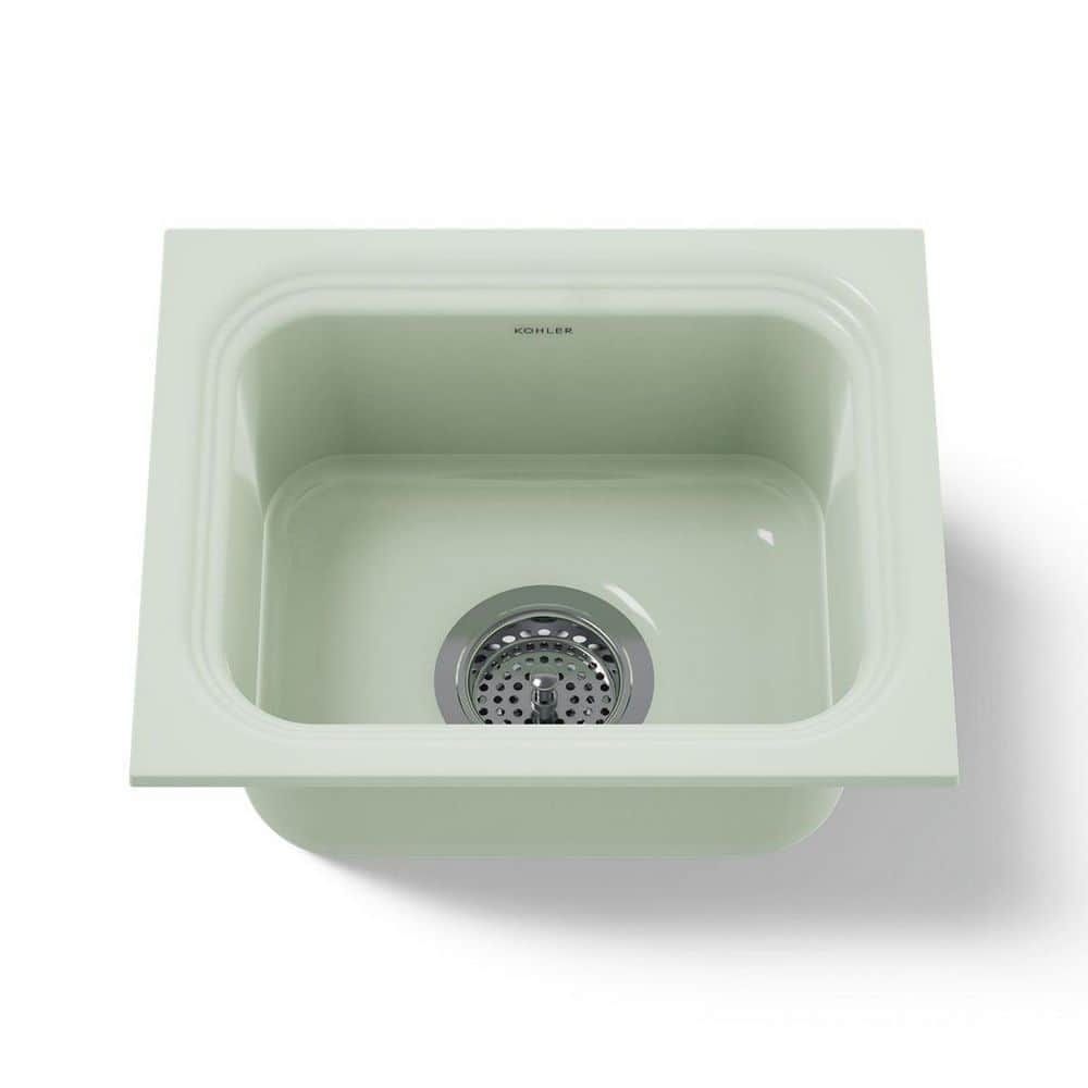 Northland Cast Iron 15 in. Undermount Bar Sink in Aspen Green with Mounting Hardware price history on PriceWatchPro