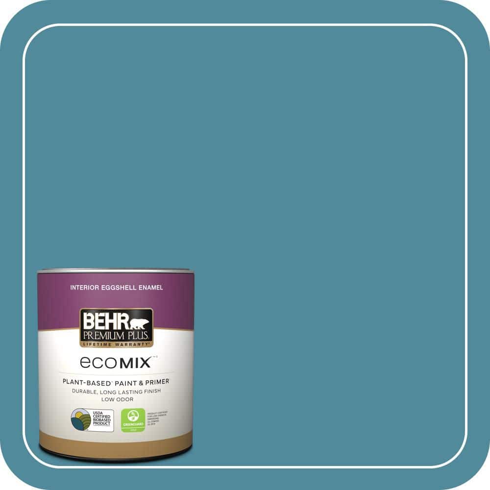 1 qt. #S460-5 Blue Square Eggshell Enamel EcoMix Plant-Based Interior Paint & Primer price history on PriceWatchPro