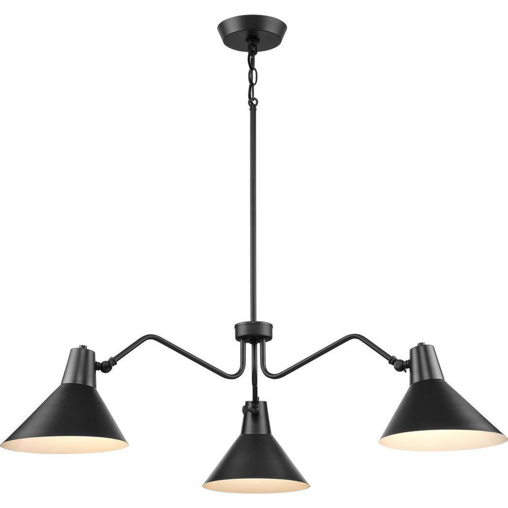 Trimble Matte Black Mid-Century Modern Chandelier