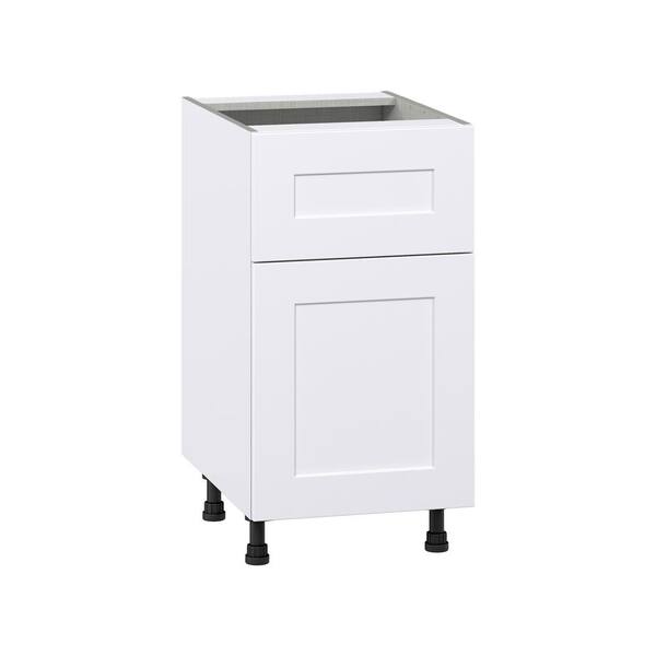 J COLLECTION Wallace Painted Warm White Shaker Assembled Base Kitchen Cabinet with 3 Drawers (30 in. W x 34.5 in. H x 24 in. D)