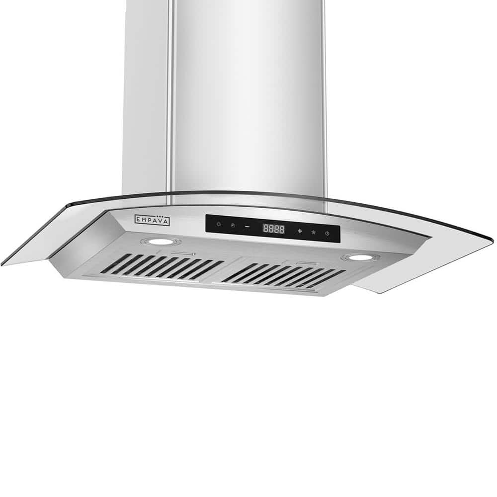 30 in. 400 CFM Wall Mount Range Hood Shell - Ducted Exhaust Kitchen Vent in Stainless Steel with Light