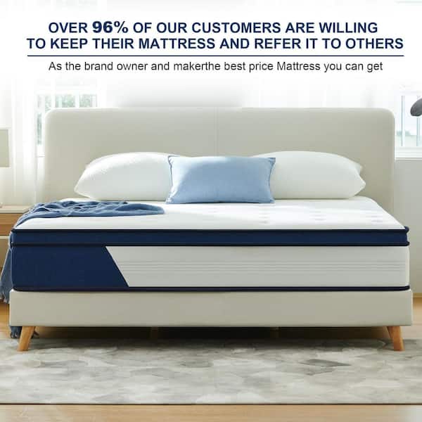 10 in. Full Medium Hybrid Mattress, Bed-in-a-Box Mattress