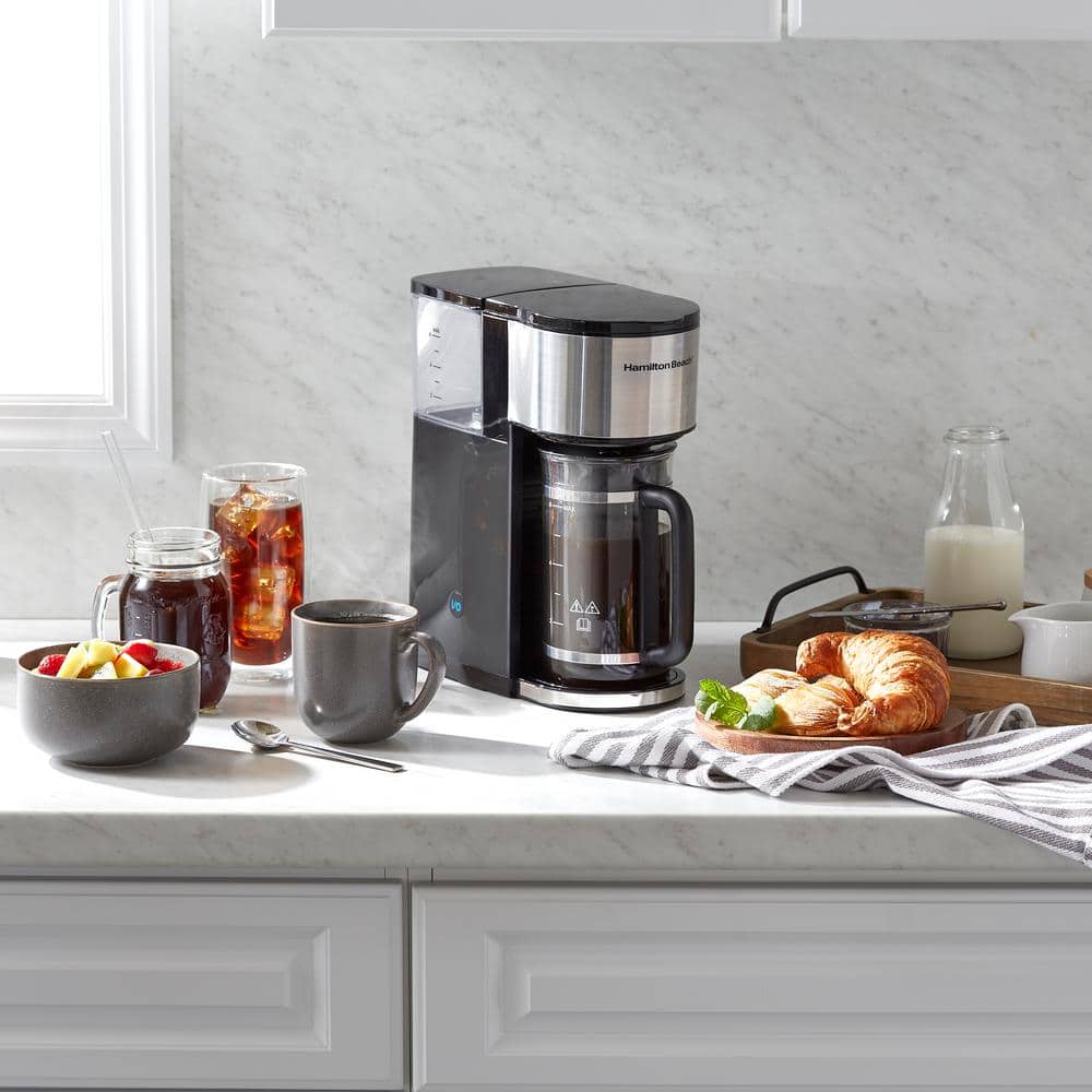 Hamilton Beach 7-in-1 Black and Stainless Steel Coffee Maker