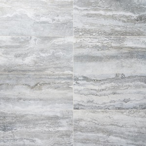 Essential Travertine Blue 11.71 in. x 23.50 in. Porcelain Floor and Wall Tile (11.62 sq. ft./Case)