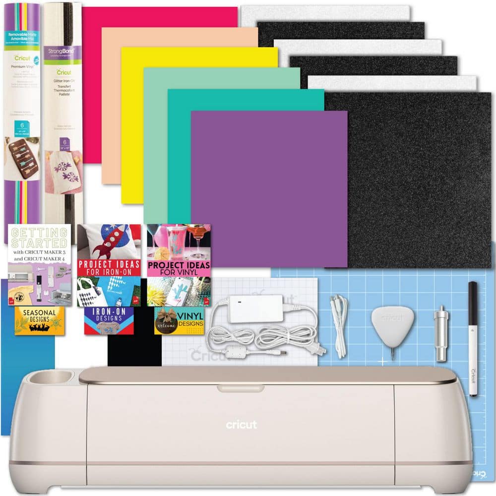 Cricut Maker 4 Die Cutting Machine Bundle with Vinyl and Iron-On