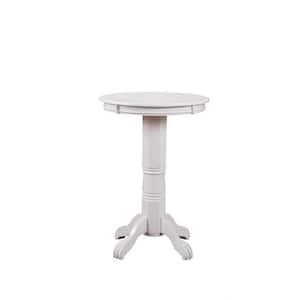 Florence 42 in. Round Cream Wood Pub Table - Seating Capacity 4