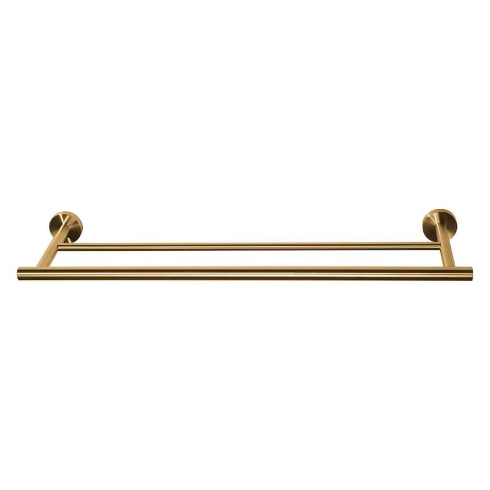 Round 24 in. Wall Mounted Single Towel Bar in Brushed Gold price history on PriceWatchPro