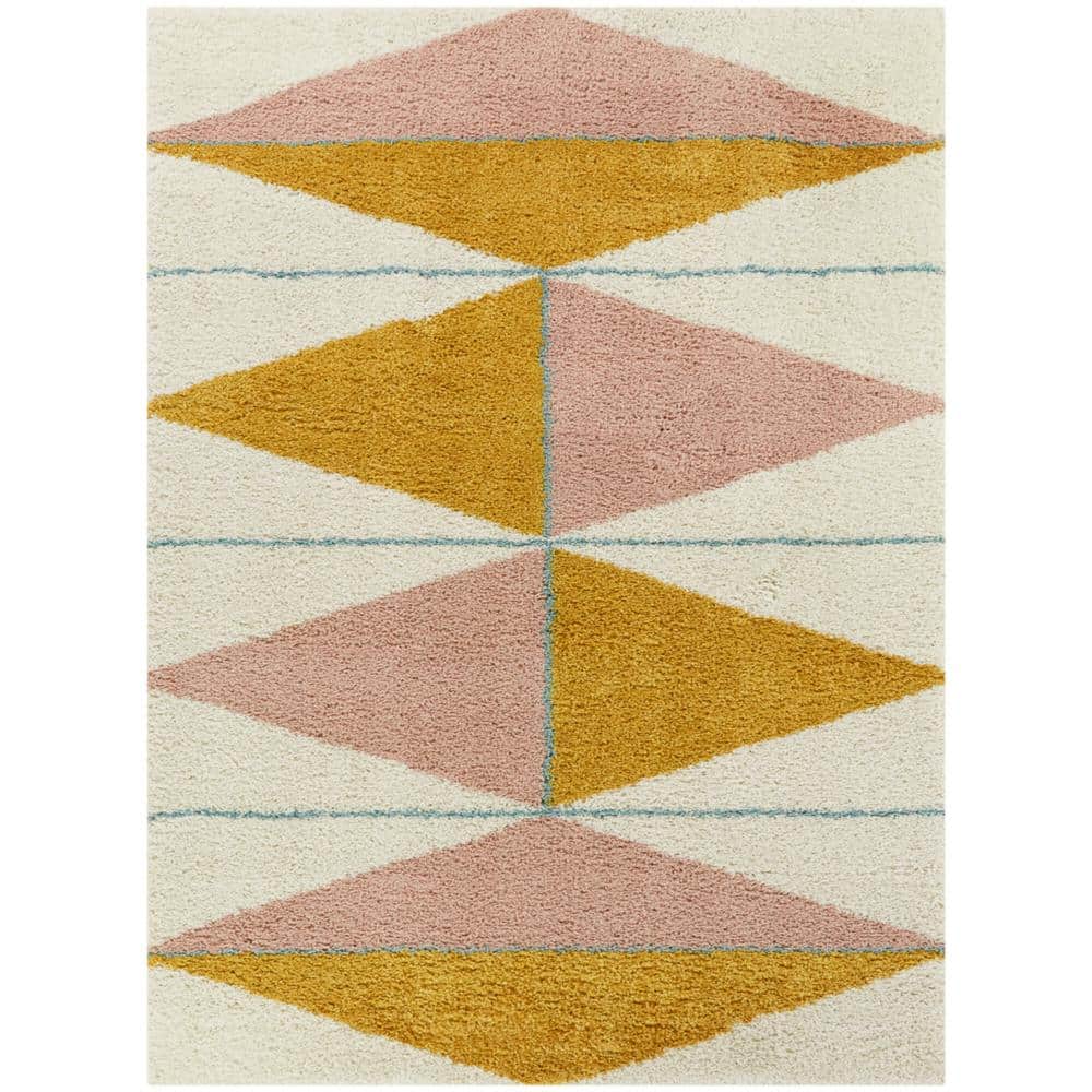 Levine Orange 7 ft. x 9 ft. Geometric Area Rug price history on PriceWatchPro