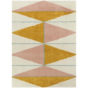 Levine Orange 7 ft. x 9 ft. Geometric Area Rug