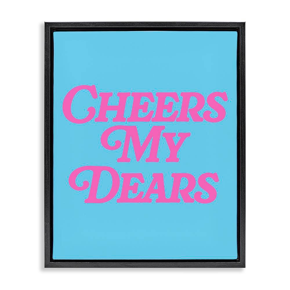 Cheers My Dears by House of Lulu Black Floater Frame Food Graphic Art Print 31 in. x 25 in. price history on PriceWatchPro
