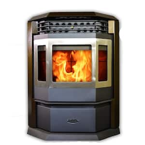 HP22SS Pellet Stove 2800 sq ft EPA Certified in Brown and SS Trim