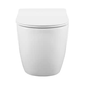 St. Tropez Wall Hung Toilet Bowl 0.8/1.28 GPF Dual Flush Elongated in White