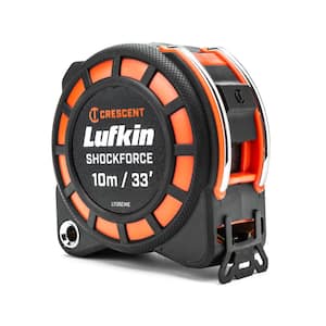 Lufkin 1-3/16 in. x 10 m/33 ft. Shockforce G1 Dual-Sided Tape Measure