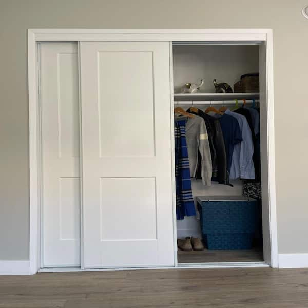 Paneled Manufactured Wood Prefinished Sliding Closet Door 