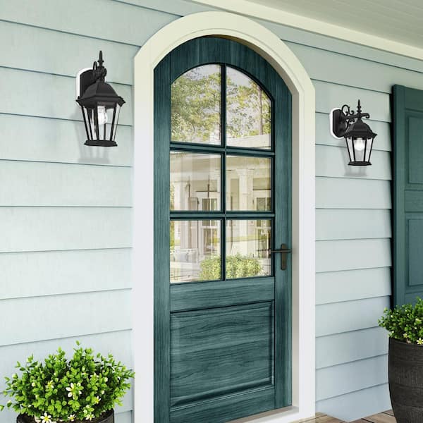 Hamilton 1 Light Textured Black Outdoor Wall Lantern