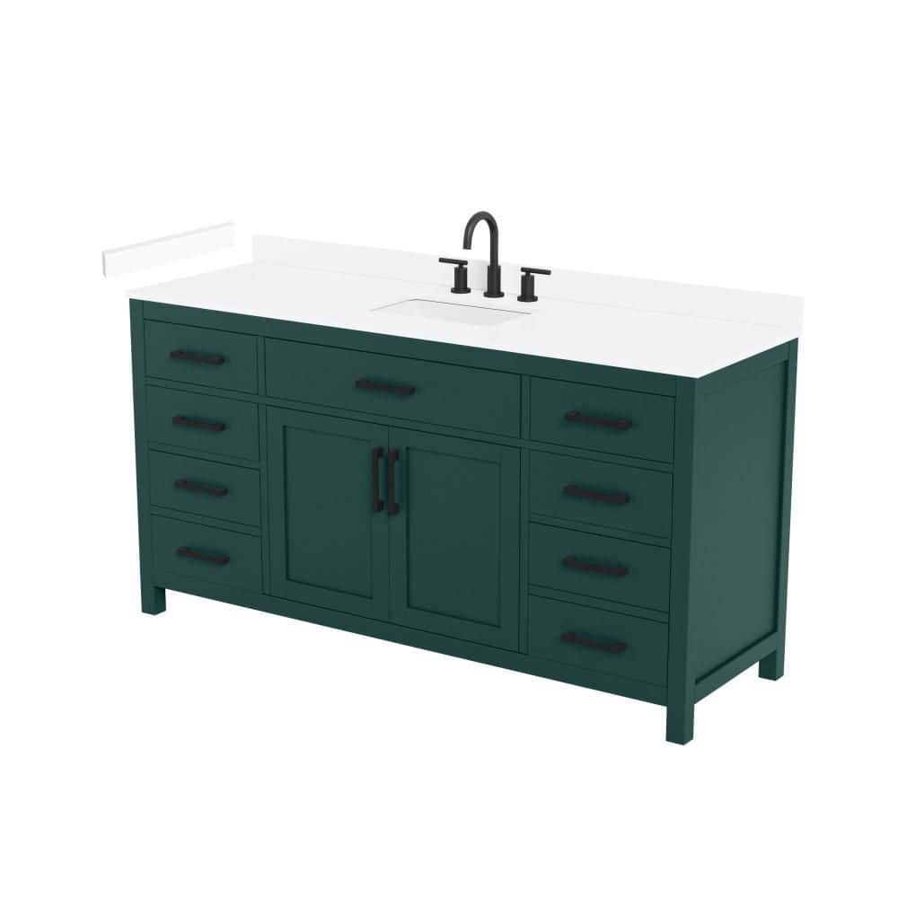 Beckett 66 in. Single Freestanding Green Bath Vanity with Top price history on PriceWatchPro