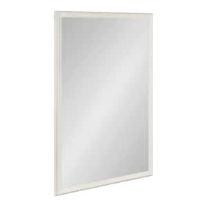 Johann 24.00 in. W x 36.00 in. H White Rectangle Traditional Framed Decorative Wall Mirror