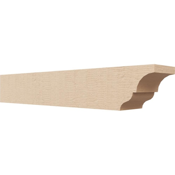 Ekena Millwork 4-in. x 4-in. x 24-in. Asheboro Woodgrain, Primed Tan Timberthane Polyurethane Rafter Tail Brace