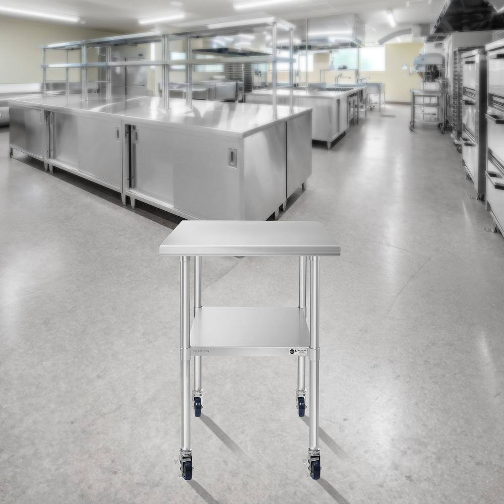 KUTLER Stainless Steel 34.5'' H Heavy Duty Prep Table with Undershelf