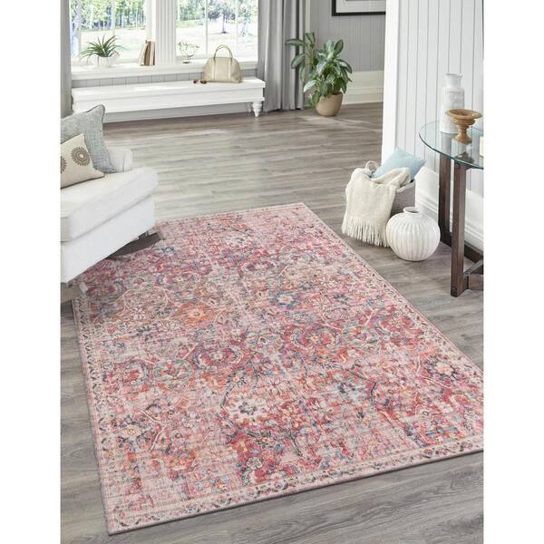 RugOver Machine Washable Area Rug, Pet Friendly & Resistant Indoor Car