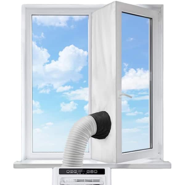 10 in. x 64 in. Portable Air Conditioner Window Seal Kit, Air Conditioning Windscreen Cloth Without Hose