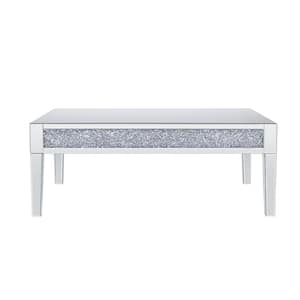 Noralie 48 in. Silver Large Rectangle Wood Coffee Table