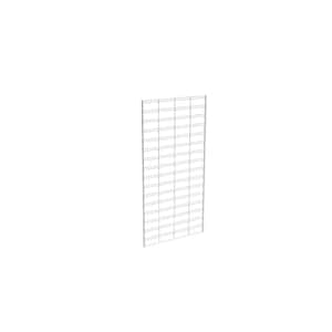 48 in. H x 24 in. W White Metal Slatgrid Wall Panel Set (3-Pack)