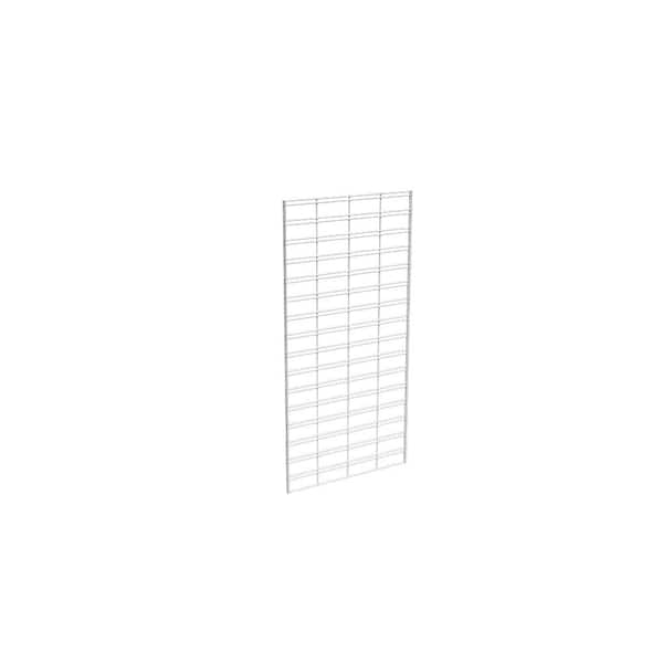 Econoco 48 in. H x 24 in. W White Metal Slatgrid Wall Panel Set (3-Pack)
