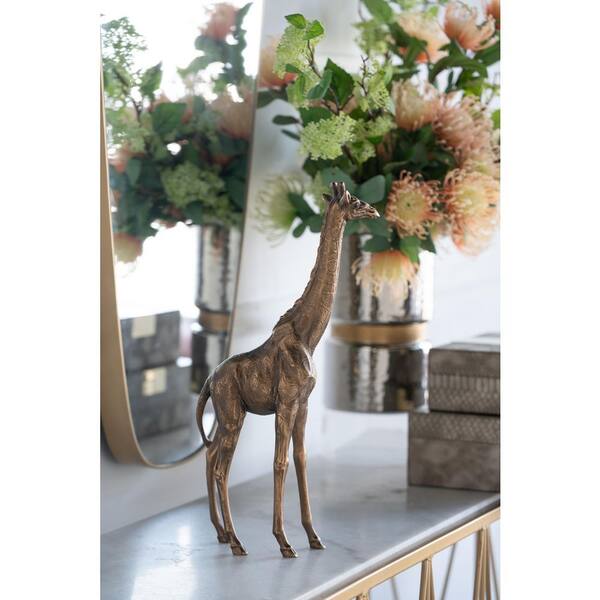 Statue de Girafe en Laiton , Ornement de Bureau, Figurines D'Animaux Statue de Girafe en Laiton , Ornement de Bureau, Figurines D'Animaux