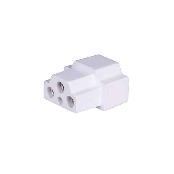 Under Cabinet Light Bar End-to-End Channel Connector in White, Ideal for Direct Linking of LED Light Bars, 1-Pack