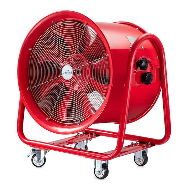 Explosion Proof 20 in. Ventilation Floor Fan, With 900-Watt, 5830 CFM, Red
