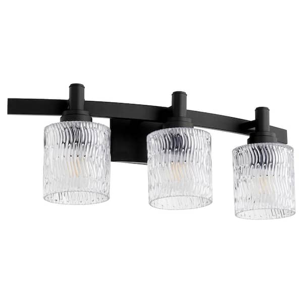 Quorum International Stadium 23.5 in. W 3-Light Textured Black Vanity