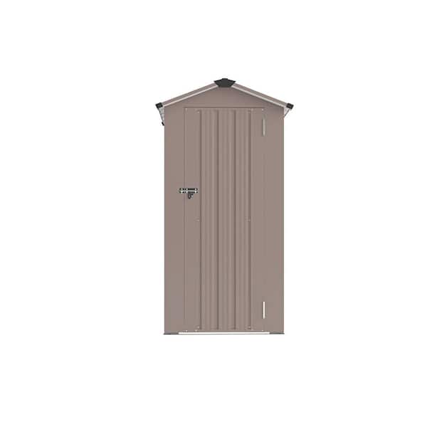 2.5 ft. W x 1.4 ft. D Brown Metal Shed with Lockable Door (3.5 sq. ft.)